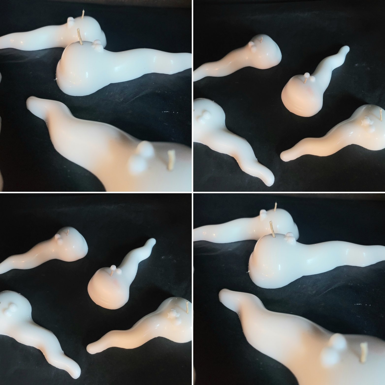 Fertility Happy Swimmers Sperm Candle White